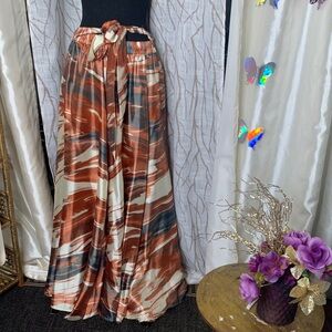 Women’s MaxiSkirt in Rust Multi